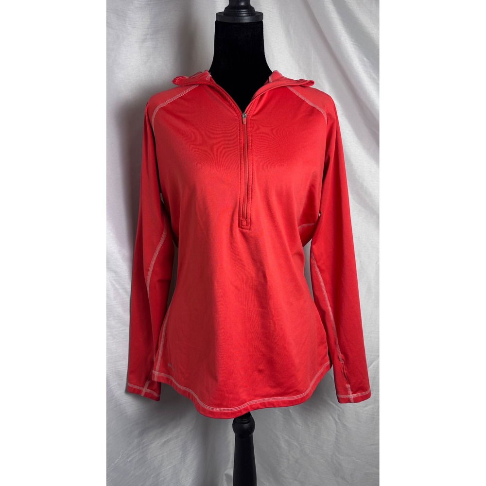 Nike Pro Quarter Zip Pullover Women XL Red Dri-FIT Excellent Long Sleeve Top